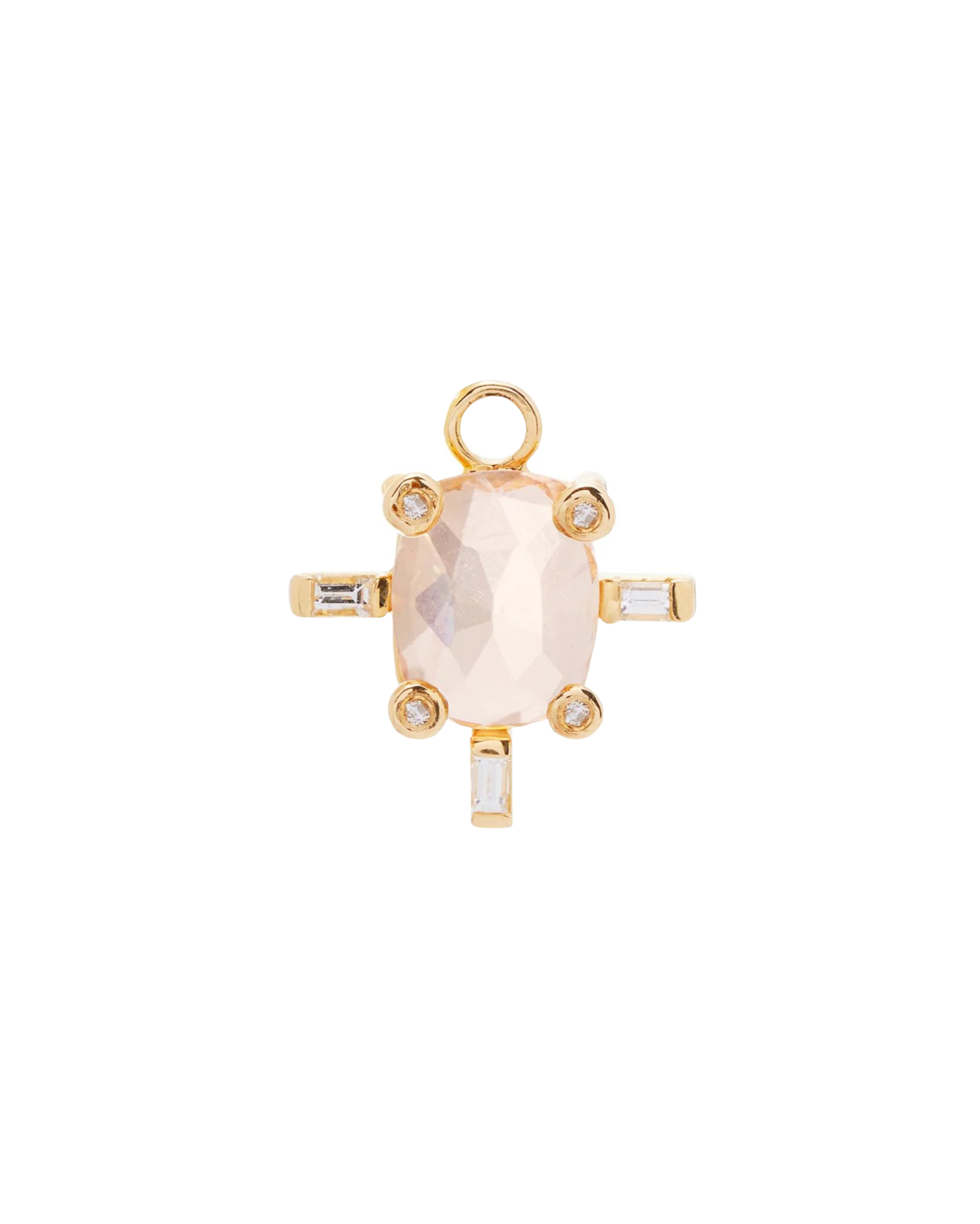 Juno Morganite Charm with Diamonds