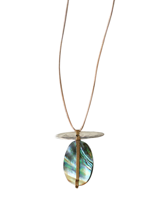 Abalone and Silver Totem Necklace