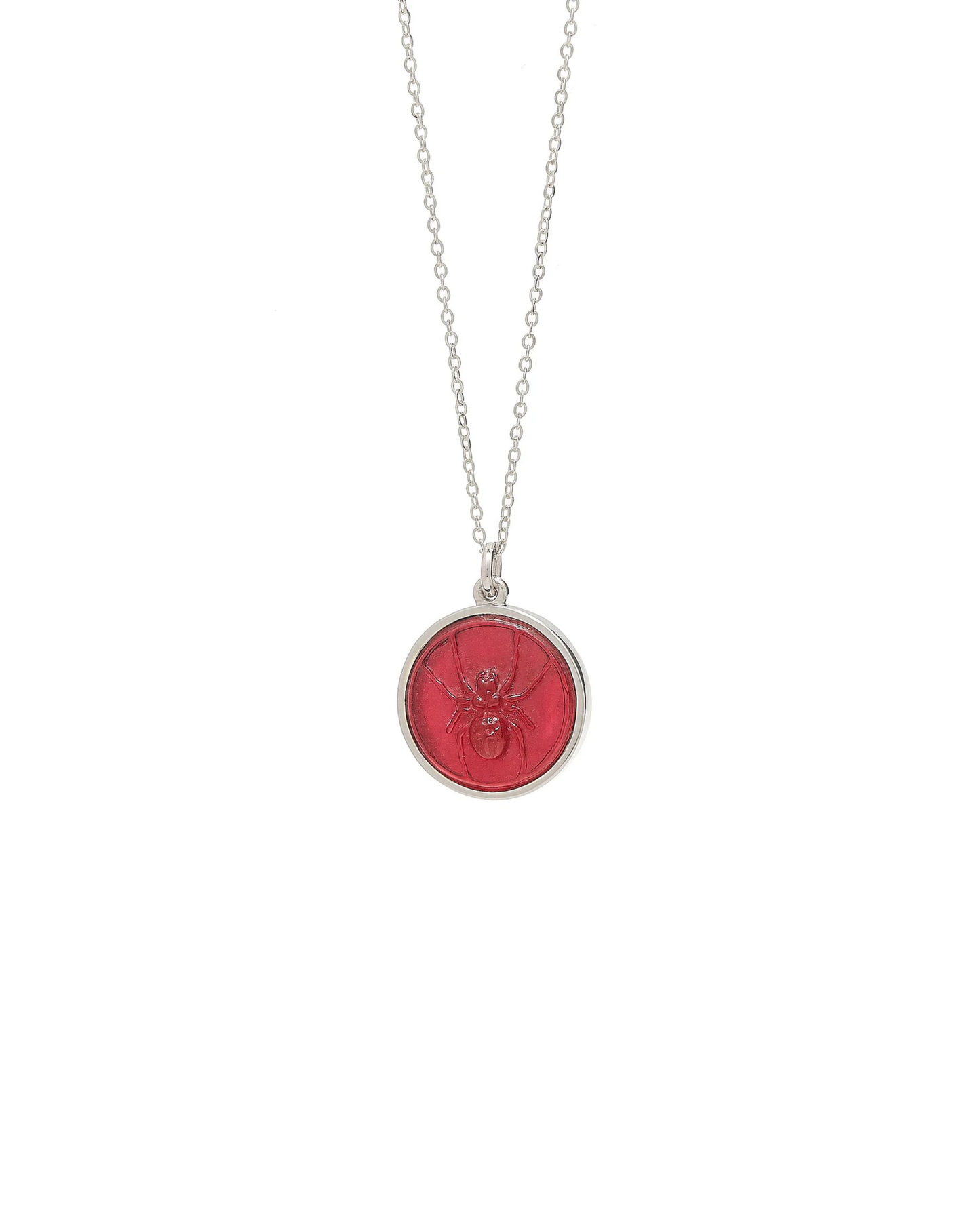 Pink Spider Intaglio Pendant