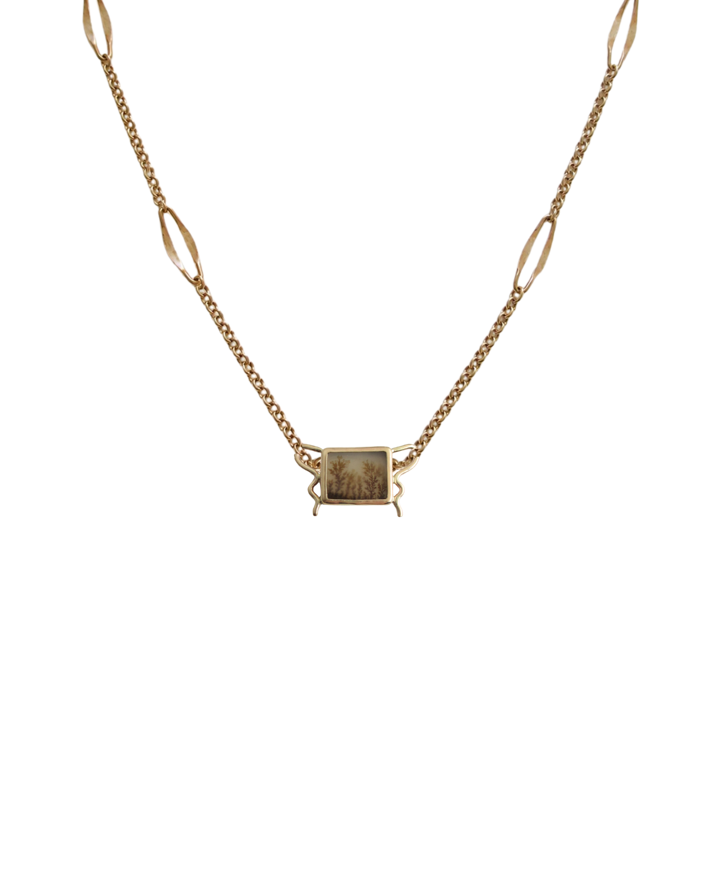 Little Wing Dendritic Agate Necklace