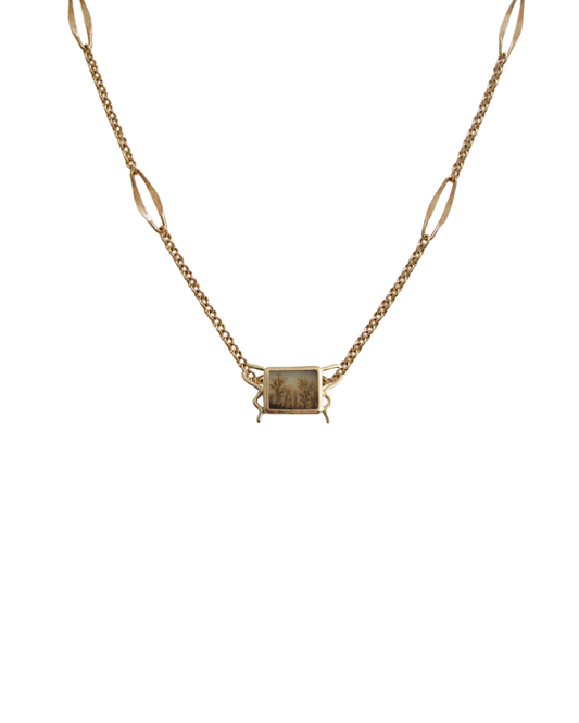 Little Wing Dendritic Agate Necklace