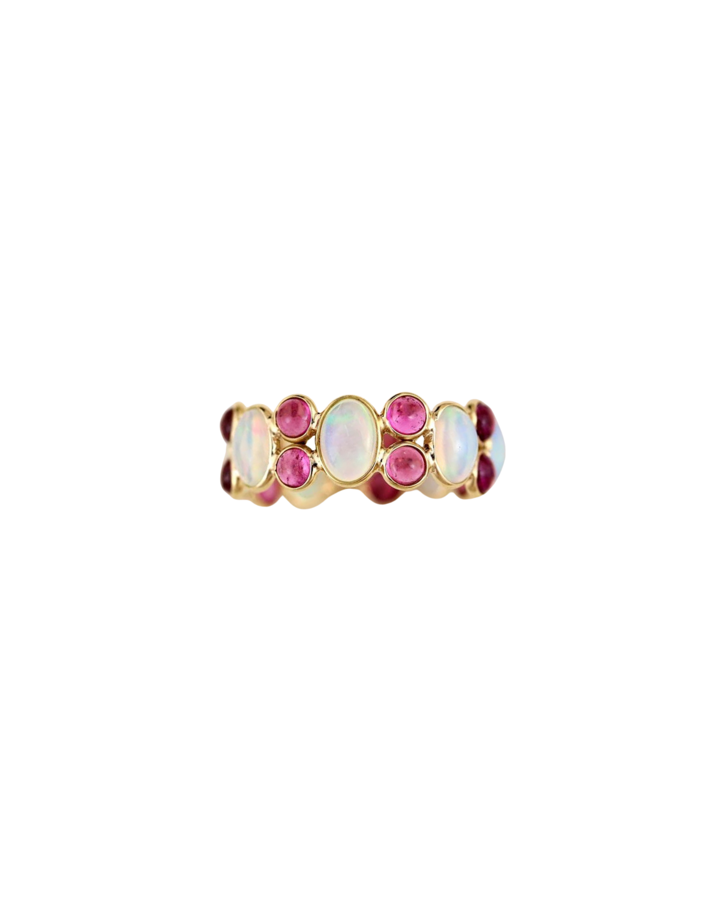Tourmaline And Opal Eternity Ring