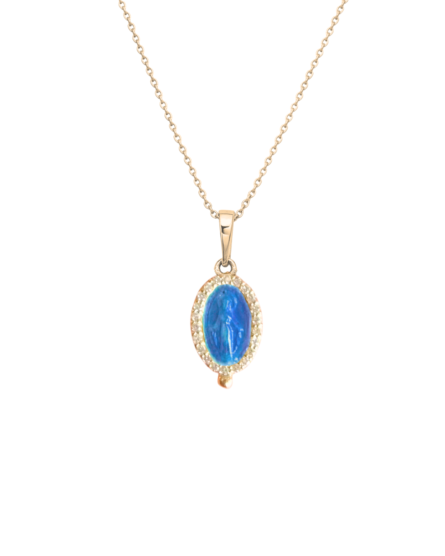 La Milagrosa Blue Enamel Mini Pendant