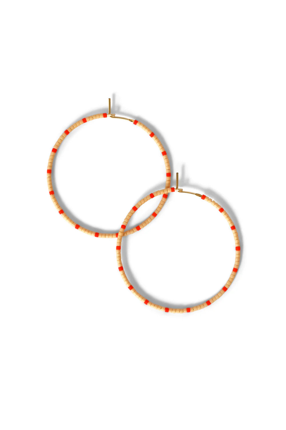 Dipsea Large Hoops - Blush/Red