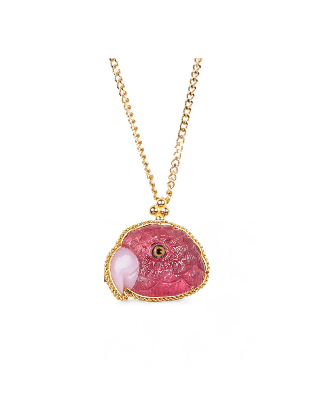 Tourmaline Parrot Necklace