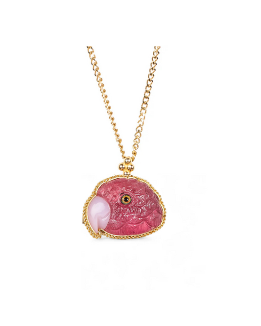Tourmaline Parrot Necklace