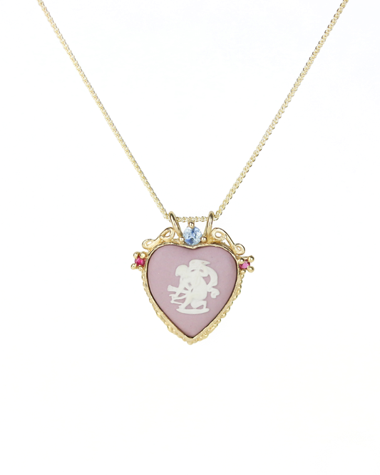 Eros Heart Cameo Necklace