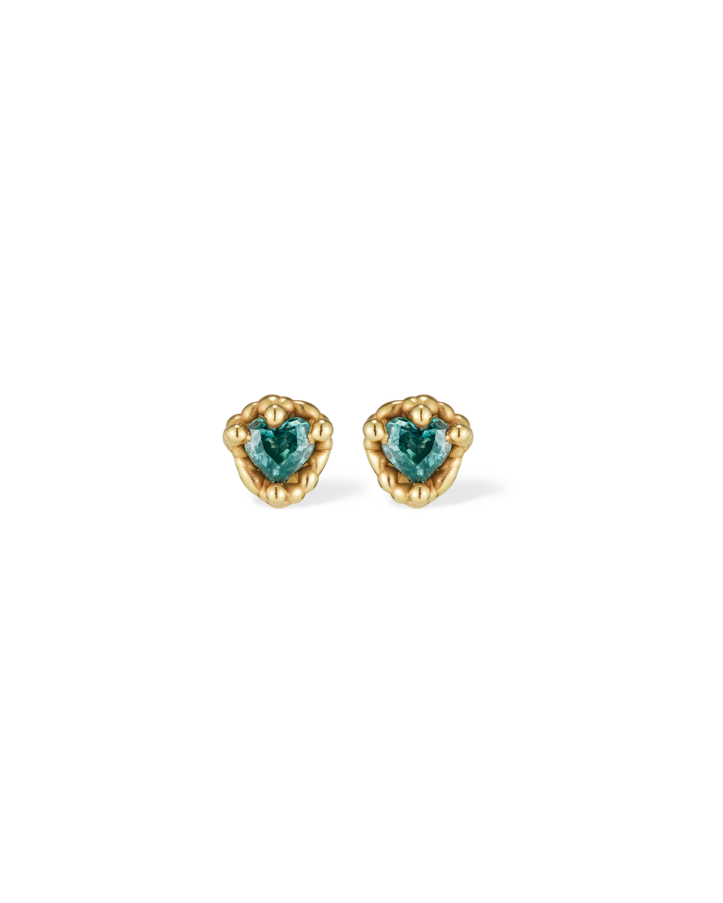 Sweetheart Blue Sapphire Studs