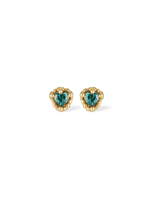 Sweetheart Blue Sapphire Studs