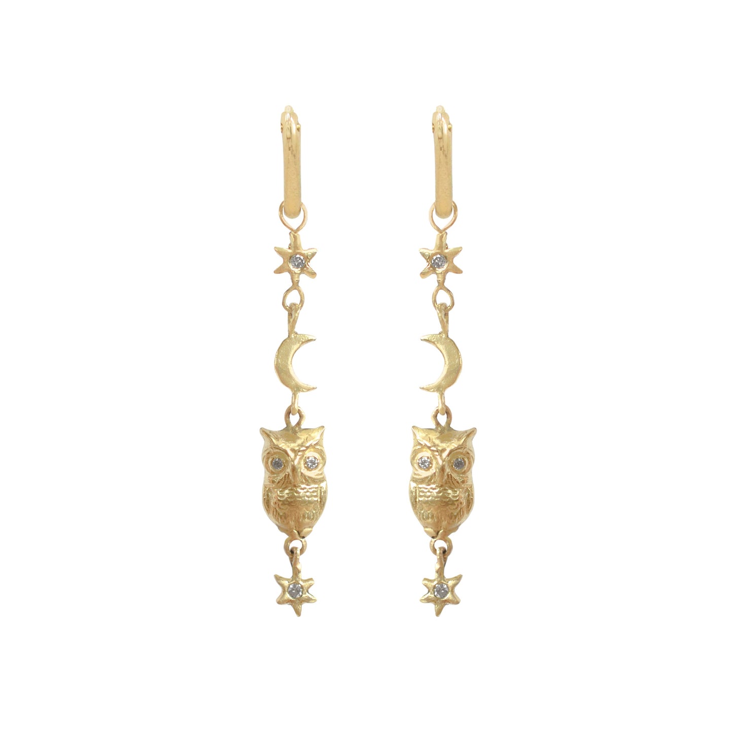 Nocturnal Owl Drop Earrings