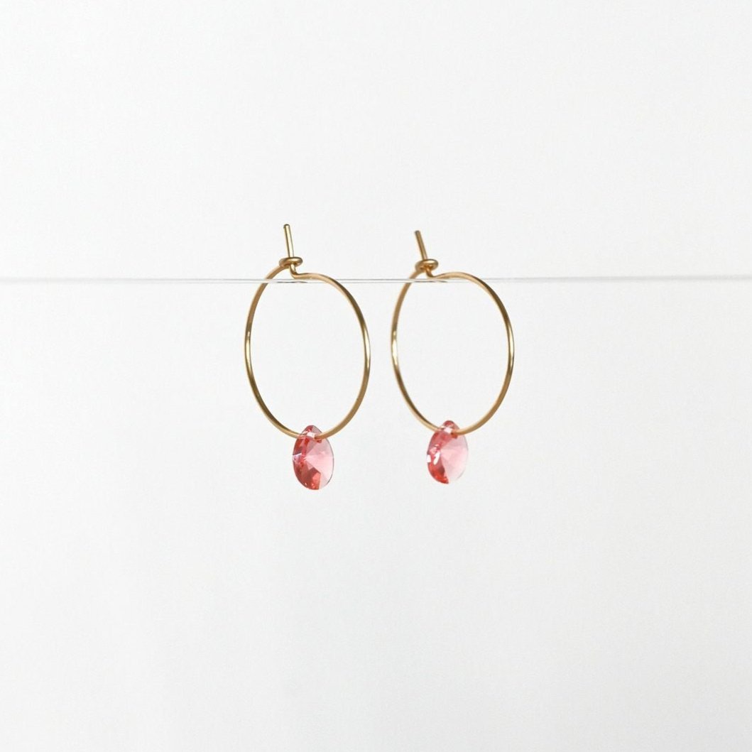 Small Petal Hoop Earrings