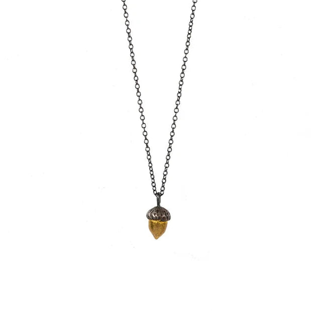 Golden Acorn Necklace