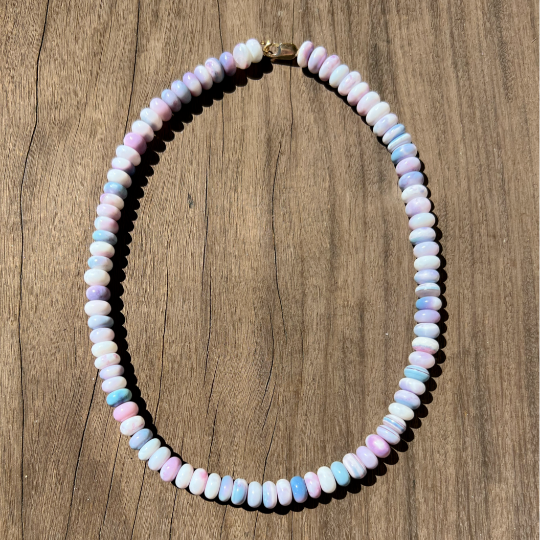 Lavender Opal Beaded Necklace