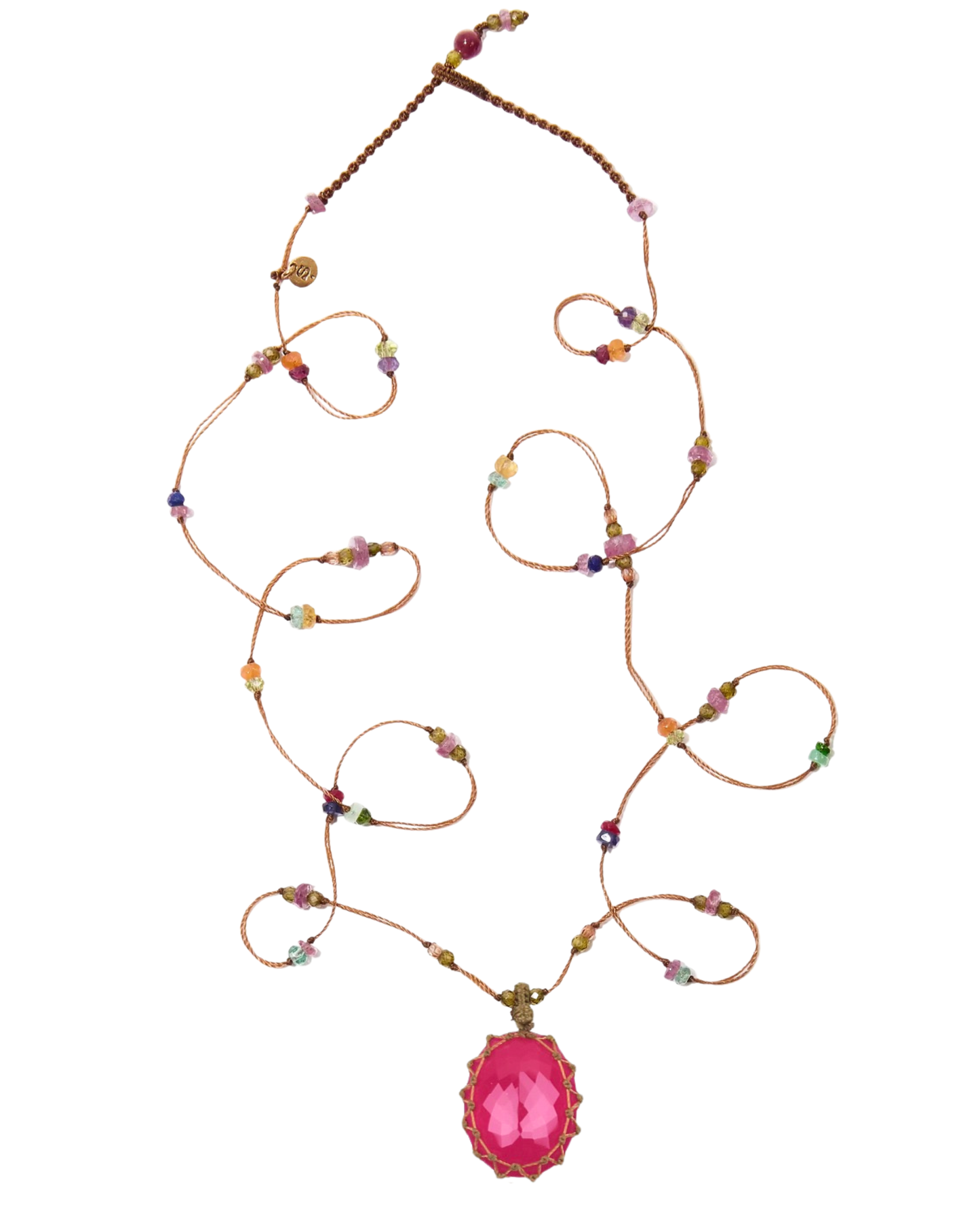 Long Tibetan Rubellite Pendant
