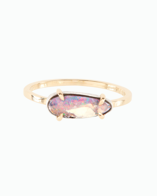 Australian Boulder Opal Ring