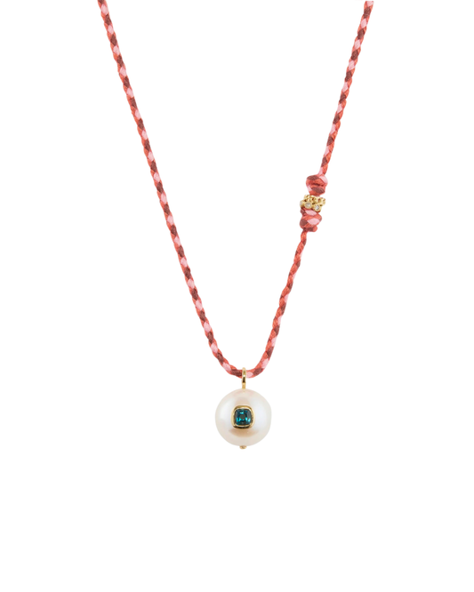 EDDIE Pearl & Blue Topaz Necklace