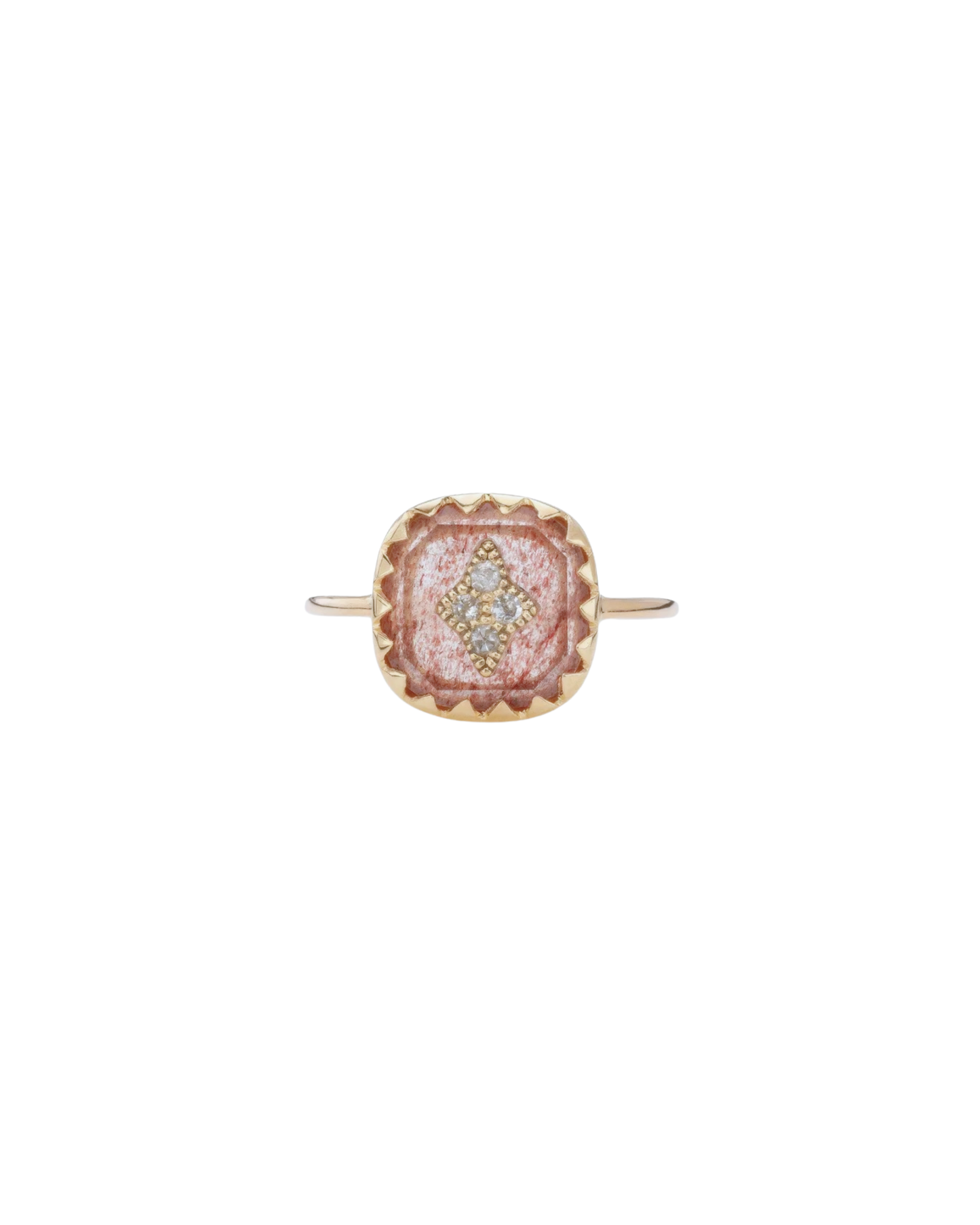 PIERROT Strawberry Quartz Ring