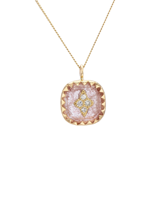 PIERROT Strawberry Quartz Necklace