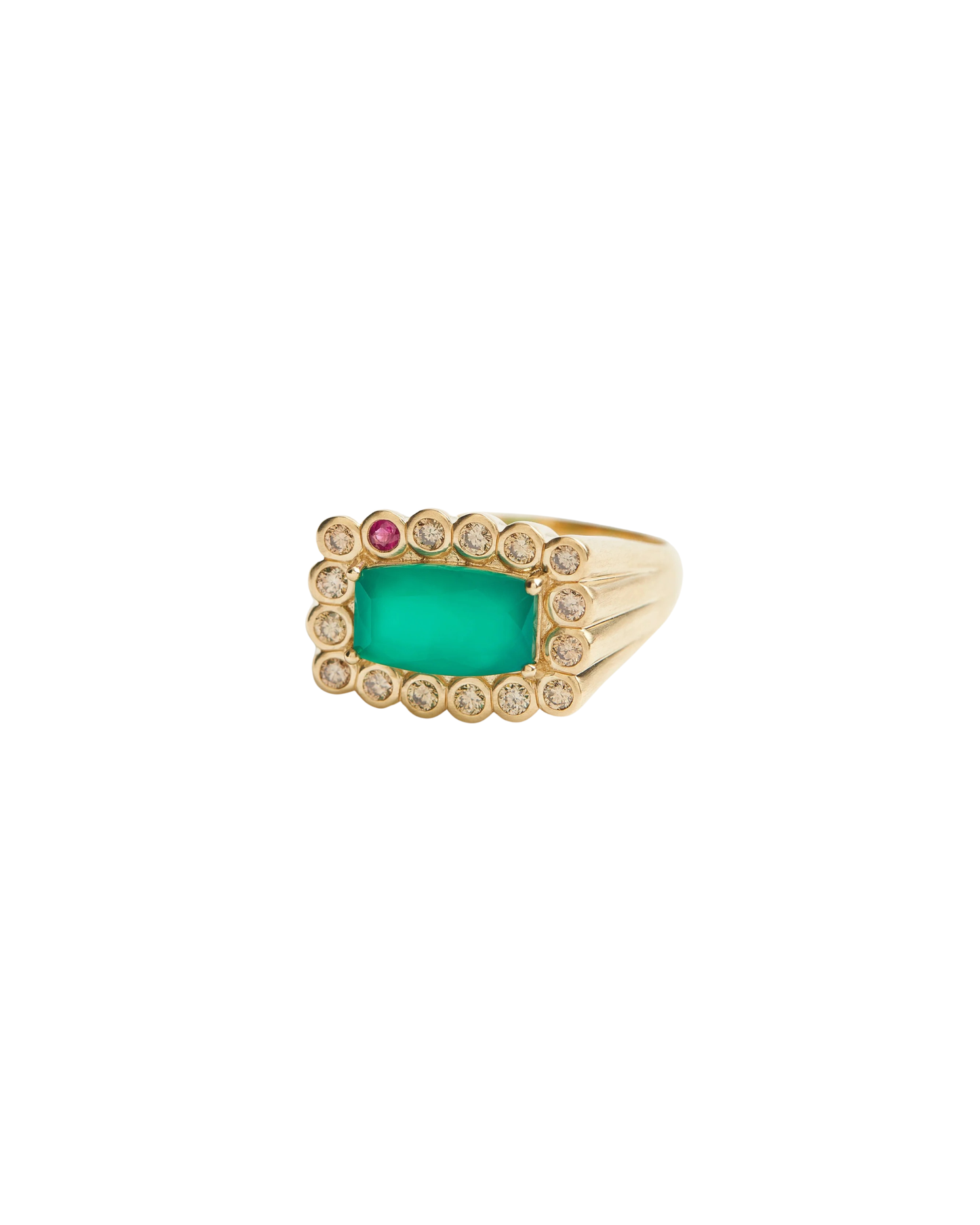 ROBIN Green Chalcedony Ring