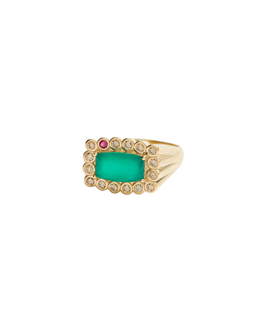 ROBIN Green Chalcedony Ring