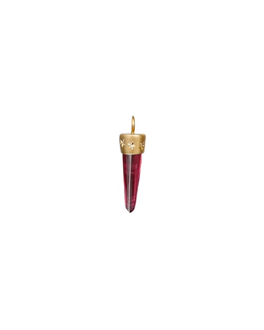 Unicon Horn Charm in Red Quartz