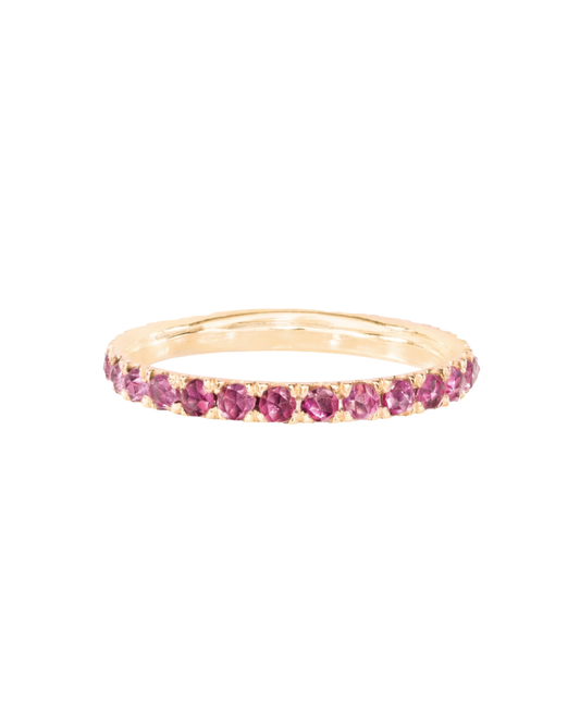 Pink Tourmaline Eternity Ring