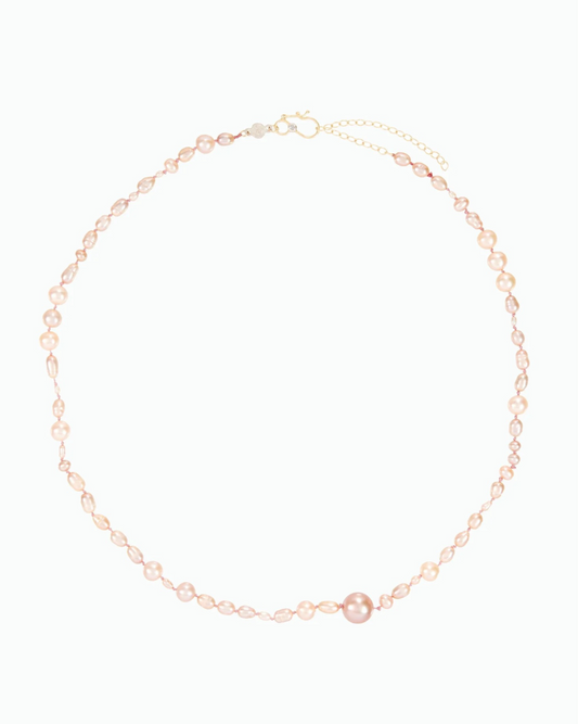 Garden Rose Pearl Strand Necklace