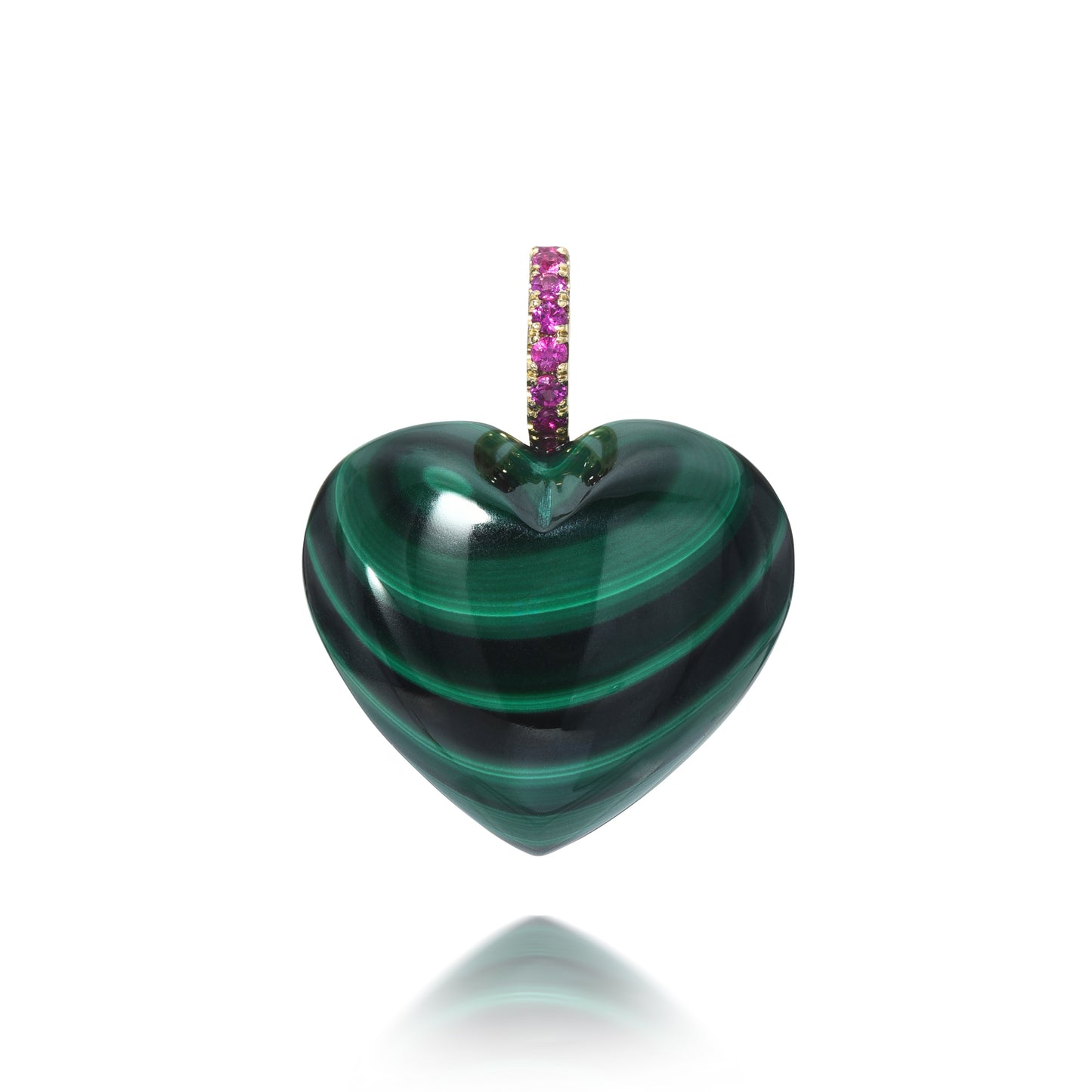 Malachite Heart Dollop Charm