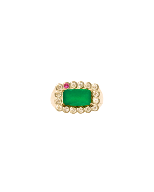 ROBIN Green Chalcedony Ring