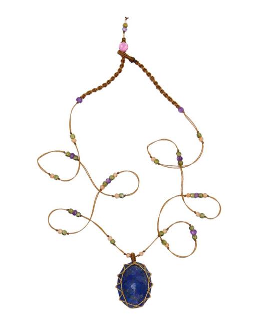 Short Tibetan Lapis Lazuli Pendant