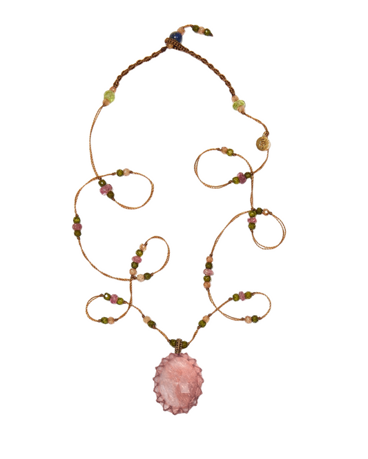 Short Tibetan Rutilated Quartz Pendant