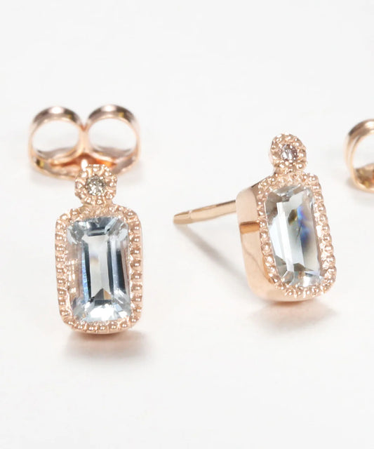 Aquamarine Studs
